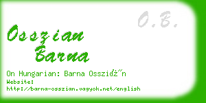 osszian barna business card